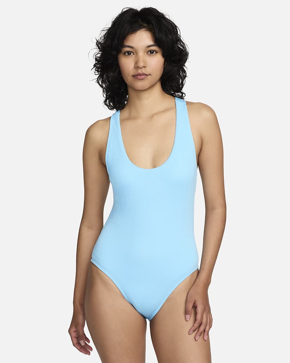 【BARREL】Women Essential Color Mix Y Back Onepiece Swimsuit Nike Swim Elevated Essential Women's Cross-Back One-Piece